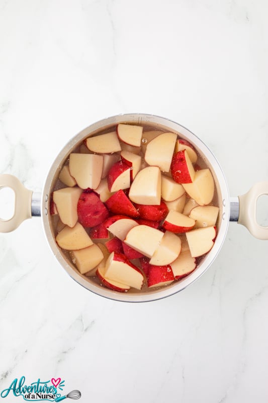 boil cubed red potatoes