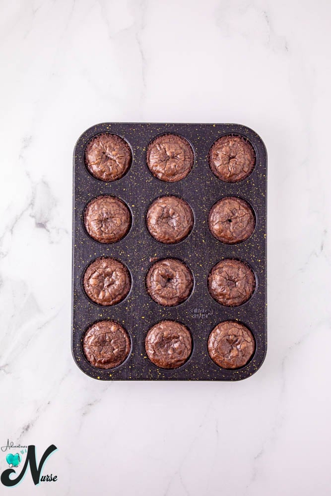 brownies out of oven