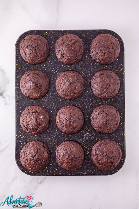 cupcakes out of oven