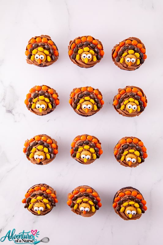 cupcakes with eyes and beaks