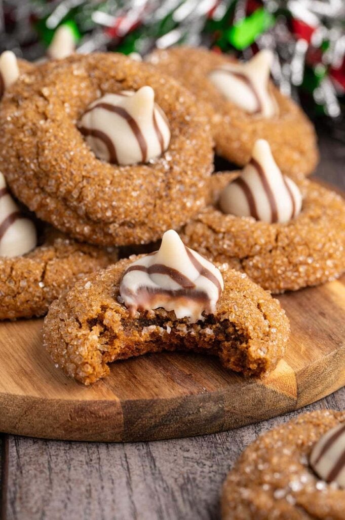 Gingerbread Kiss Cookies