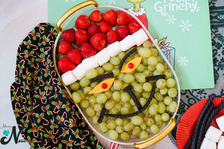grinch fruit tray