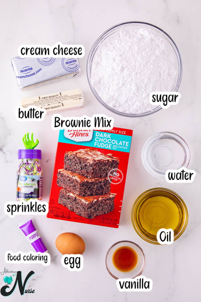 ingredients for brownies