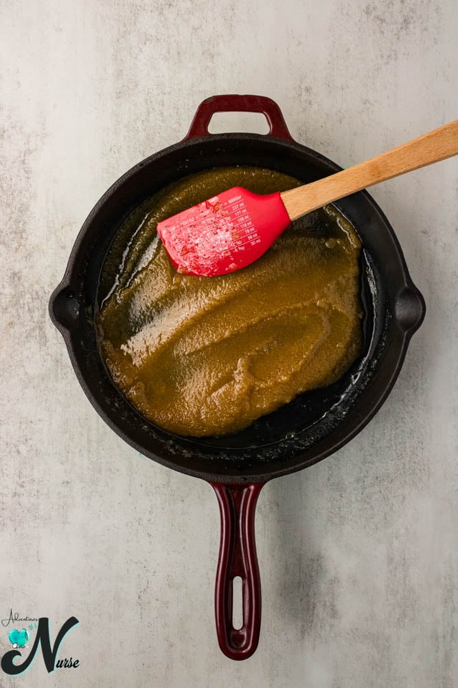melt the butter and sugar