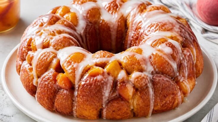 Image for Peach Monkey Bread Recipe: Easy Cobbler Cream Pie