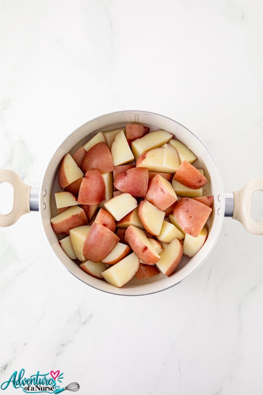 potatoes drained