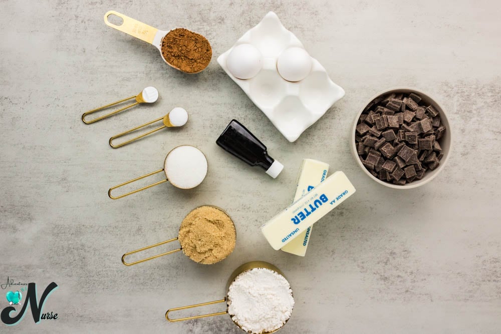 Ingredients for brookie cookie