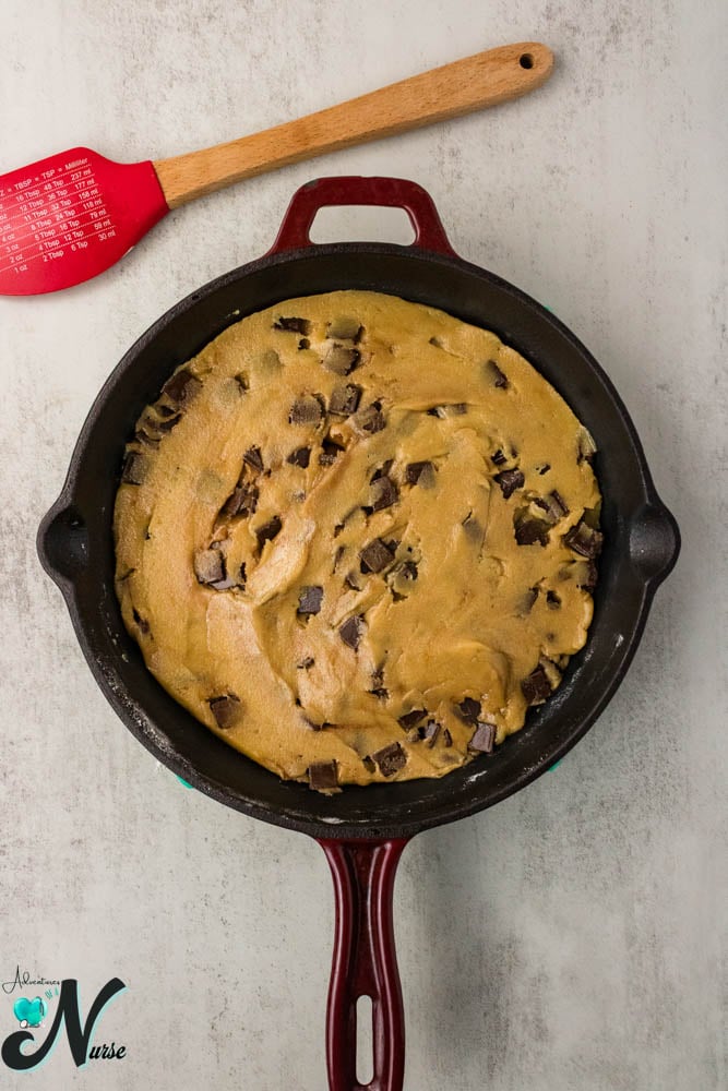 spread in bottom of skillet