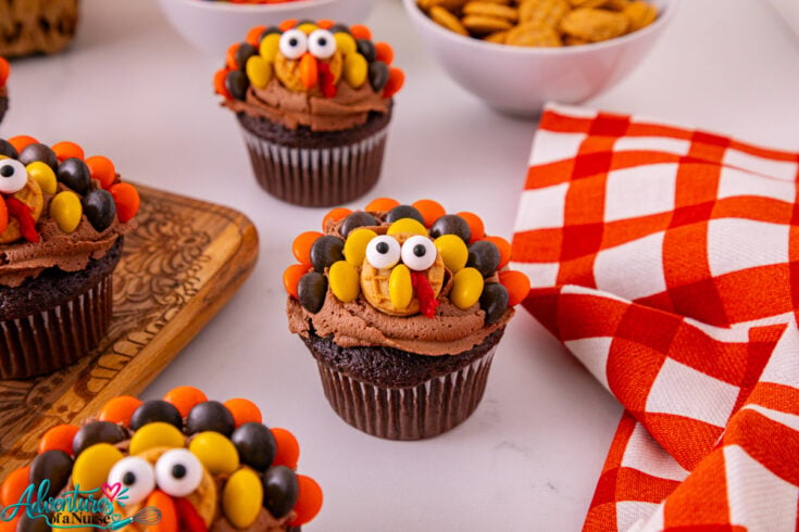 turkey cupcake on table