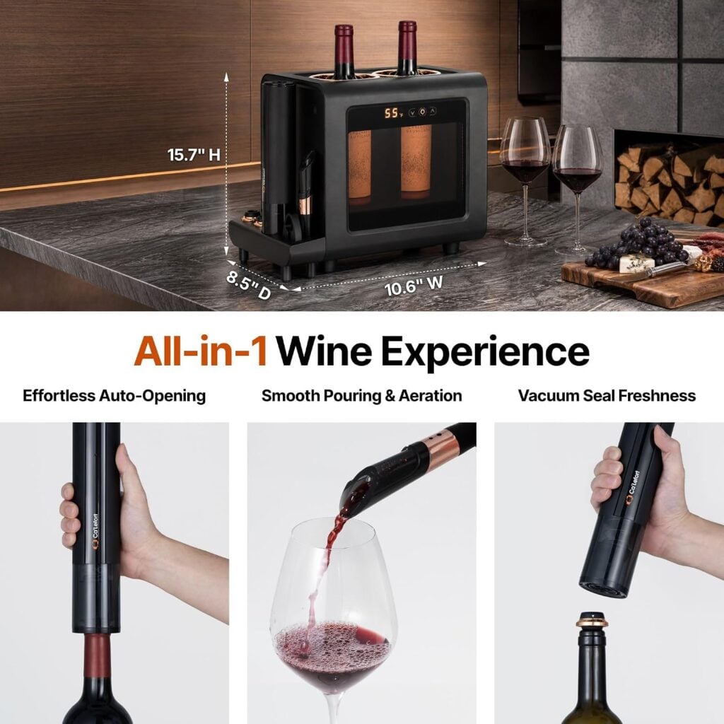 wine chiller with attachments